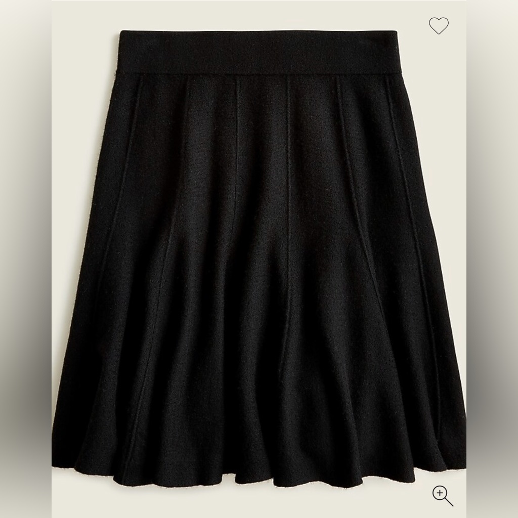 J Crew Featherweight Cashmere Short Flared Skirt Nwt Size L